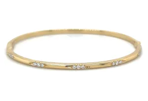 0.25ct tw Diamond Station Bangle Bracelet