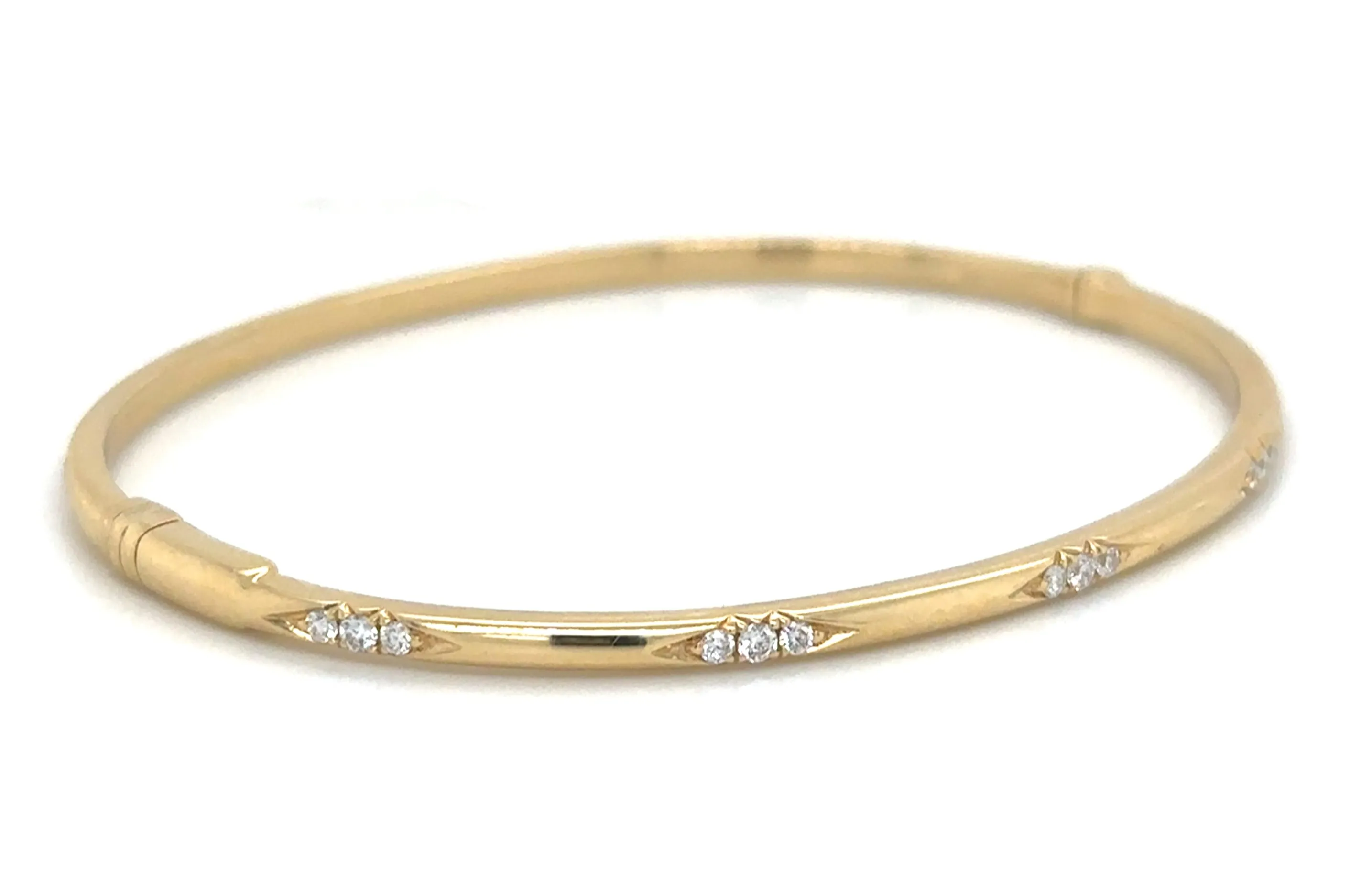 0.25ct tw Diamond Station Bangle Bracelet