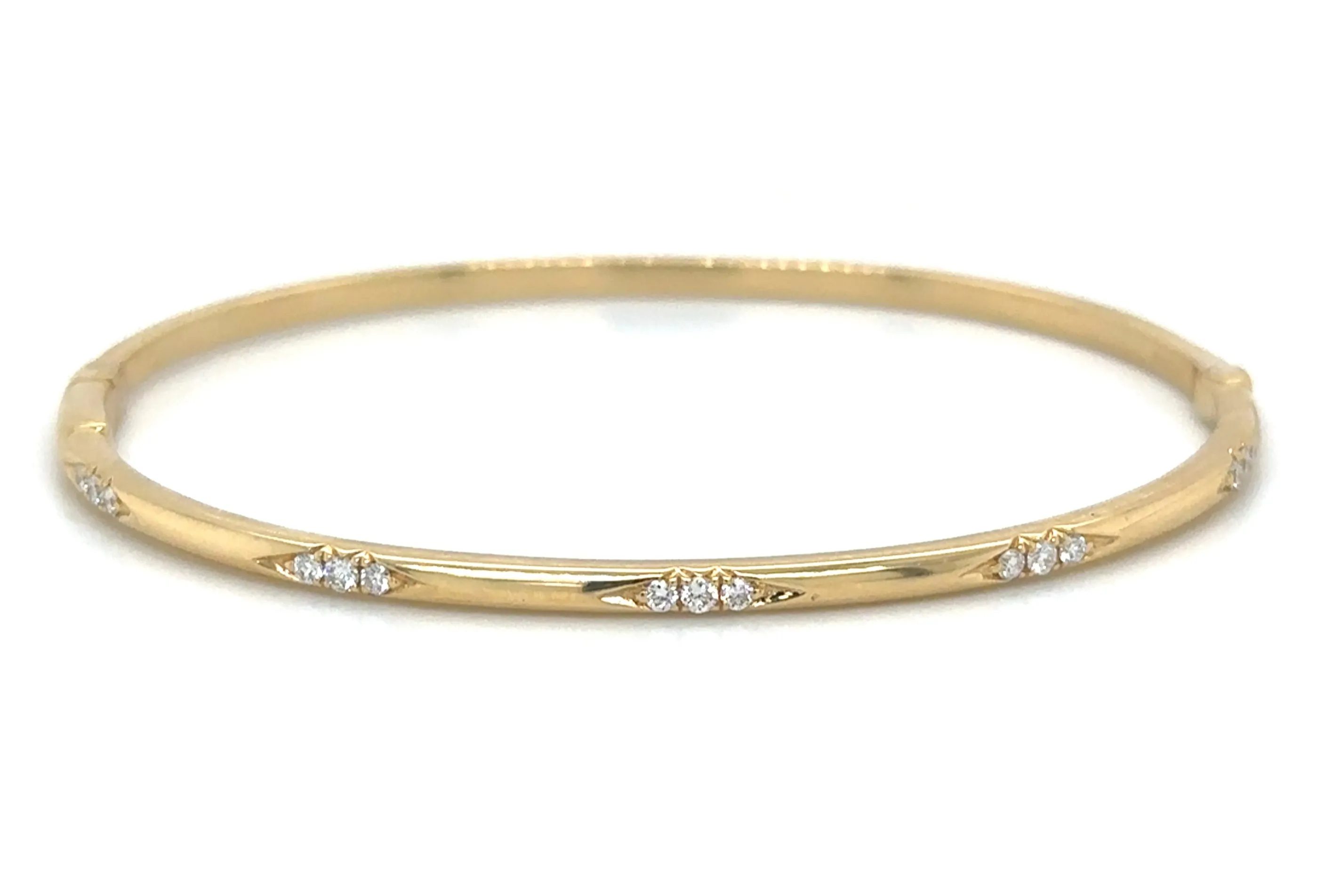 0.25ct tw Diamond Station Bangle Bracelet