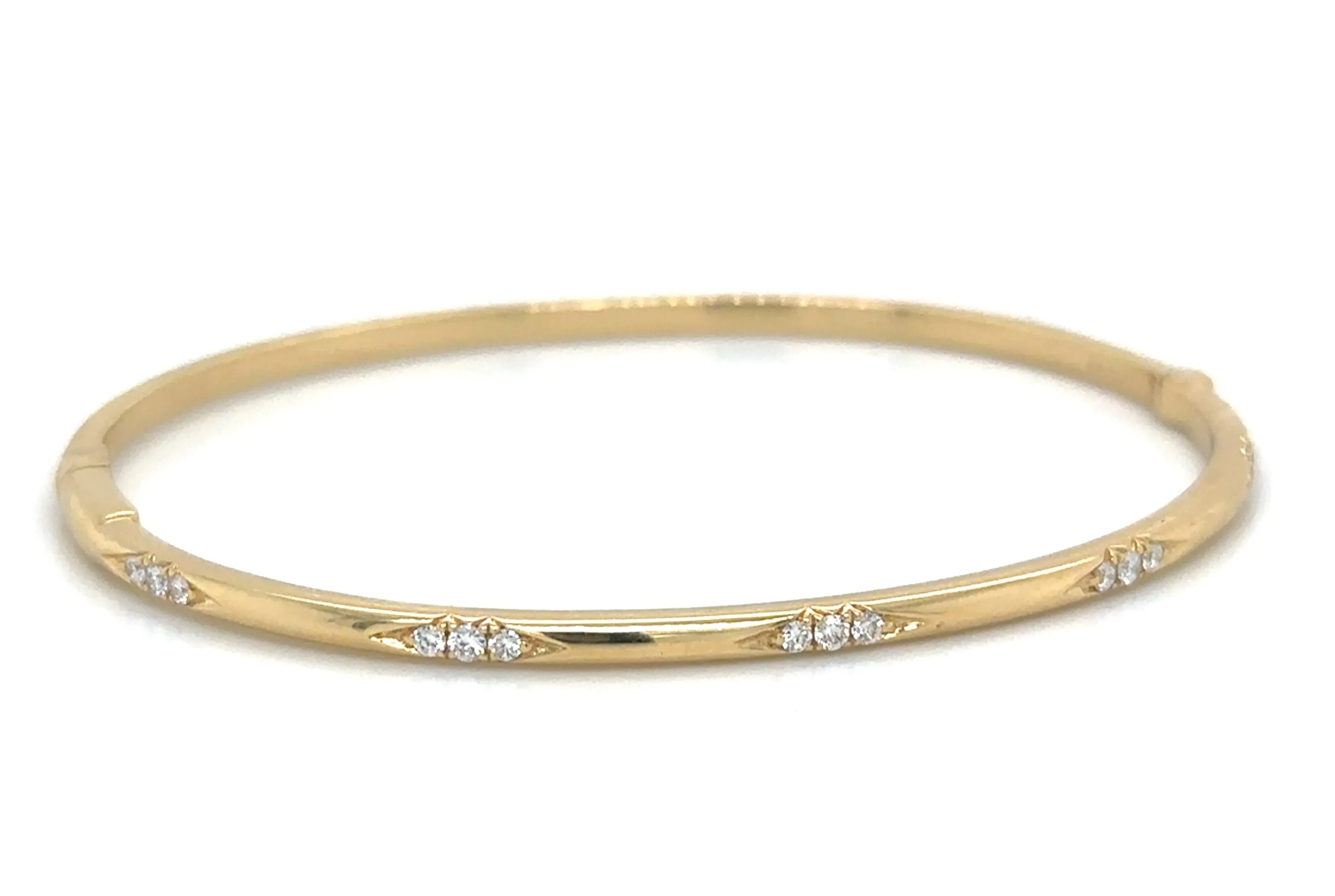0.25ct tw Diamond Station Bangle Bracelet