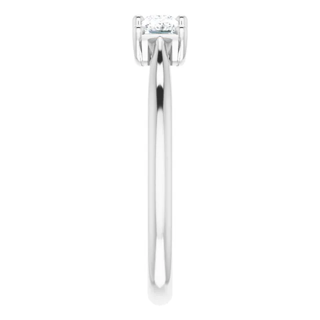 0.54 ct. Princess Cut Diamond Wedding Band 3 Stone Anniversary Ring