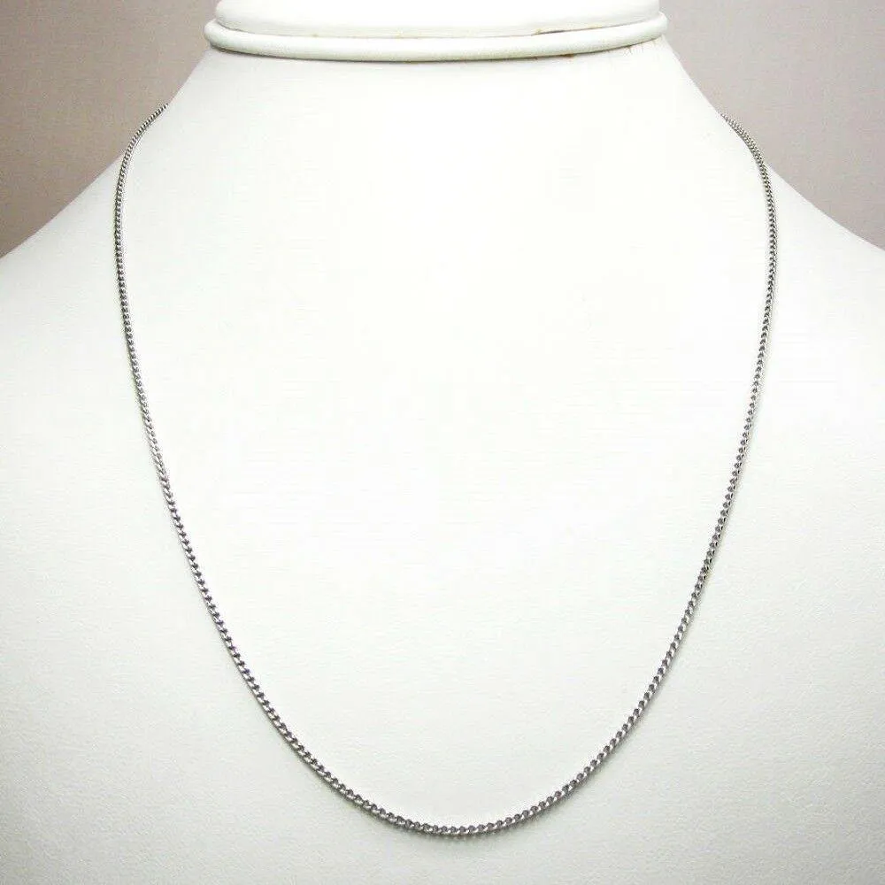 10K White Gold Diamond Cut Solid Franco Chain 1.1mm
