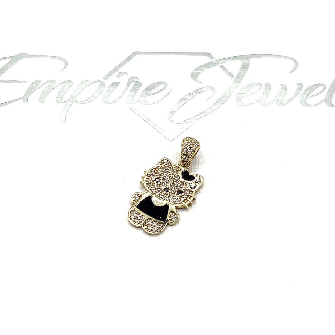 10KT KITTY PENDANT