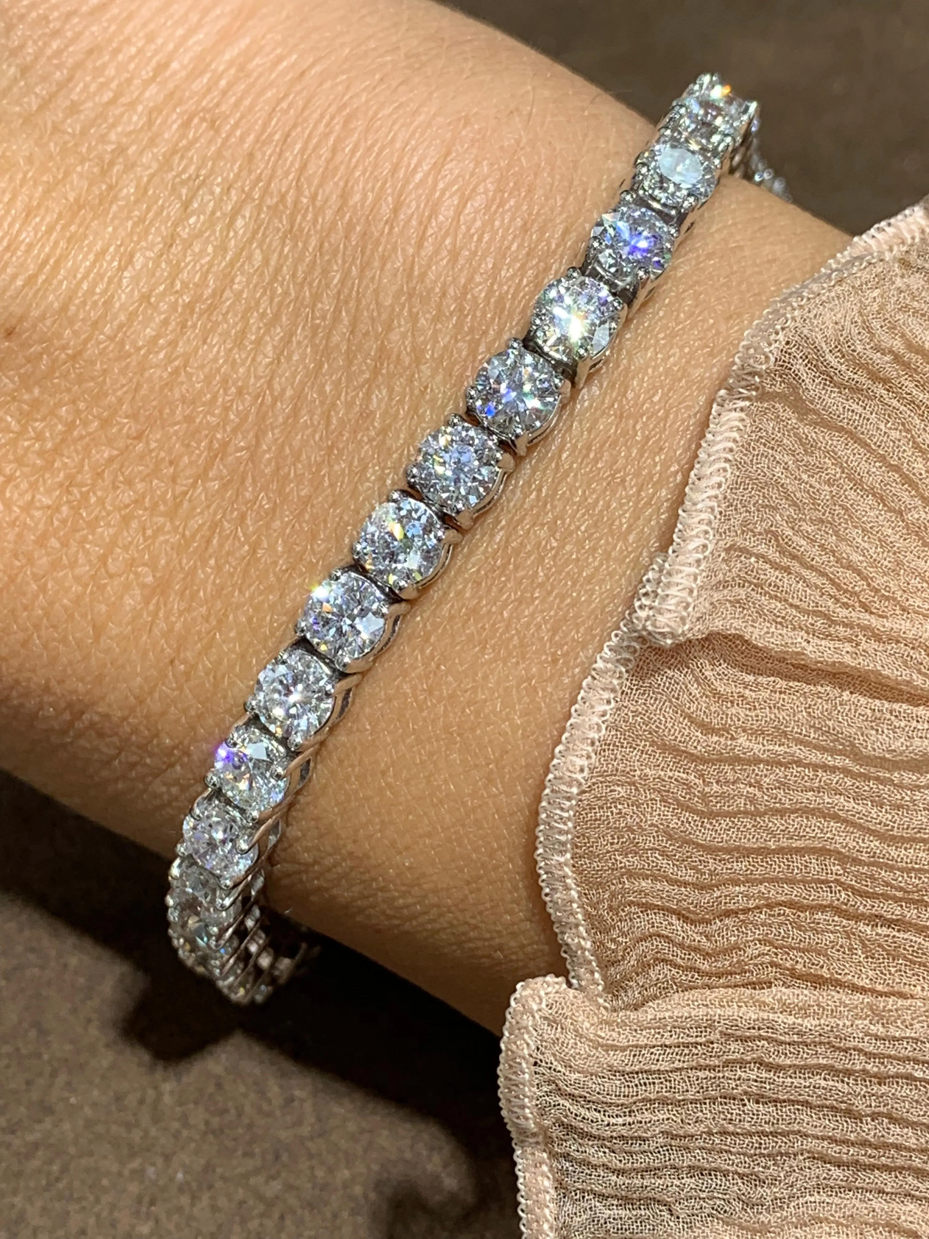 12.18ct t.w. Diamond Tennis Line Riviera Bracelet
