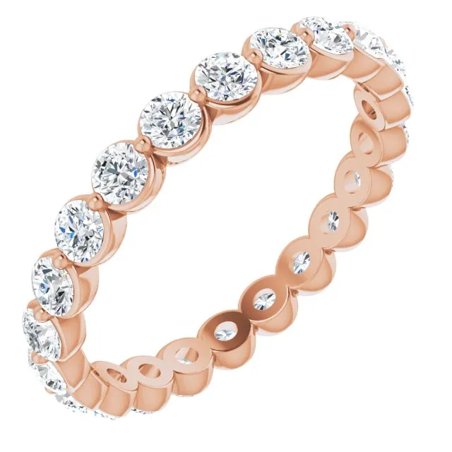 1.32 ct. Round Diamond Eternity Band Delicate Diamond Ring