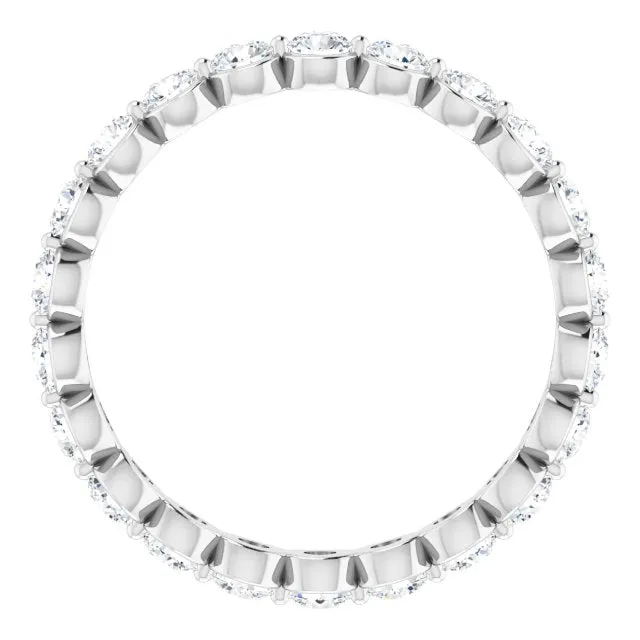 1.32 ct. Round Diamond Eternity Band Delicate Diamond Ring