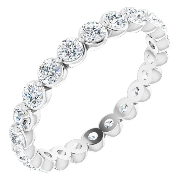 1.32 ct. Round Diamond Eternity Band Delicate Diamond Ring