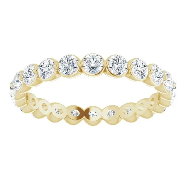 1.32 ct. Round Diamond Eternity Band Delicate Diamond Ring