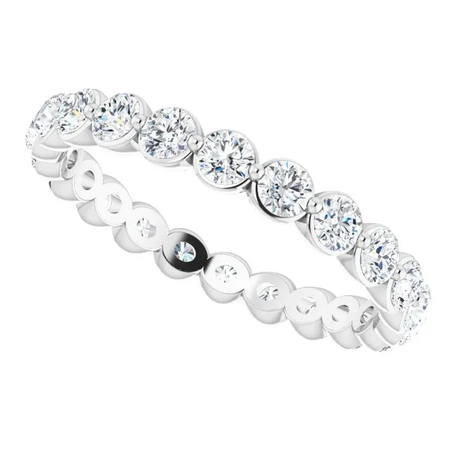 1.32 ct. Round Diamond Eternity Band Delicate Diamond Ring