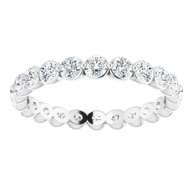 1.32 ct. Round Diamond Eternity Band Delicate Diamond Ring