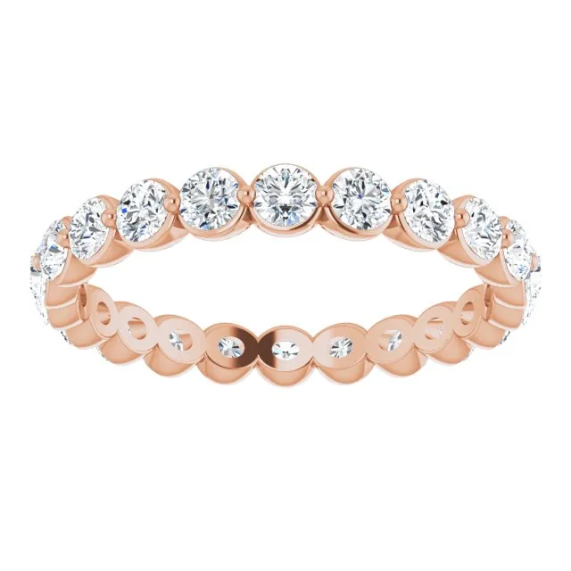 1.32 ct. Round Diamond Eternity Band Delicate Diamond Ring