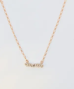 14K Petite Mom Necklace