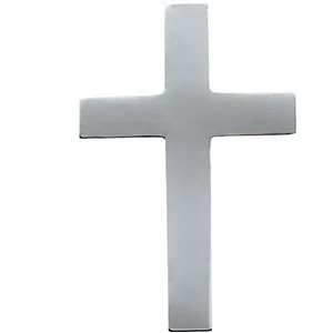 14k White Gold 22x14mm Cross Lapel Pin