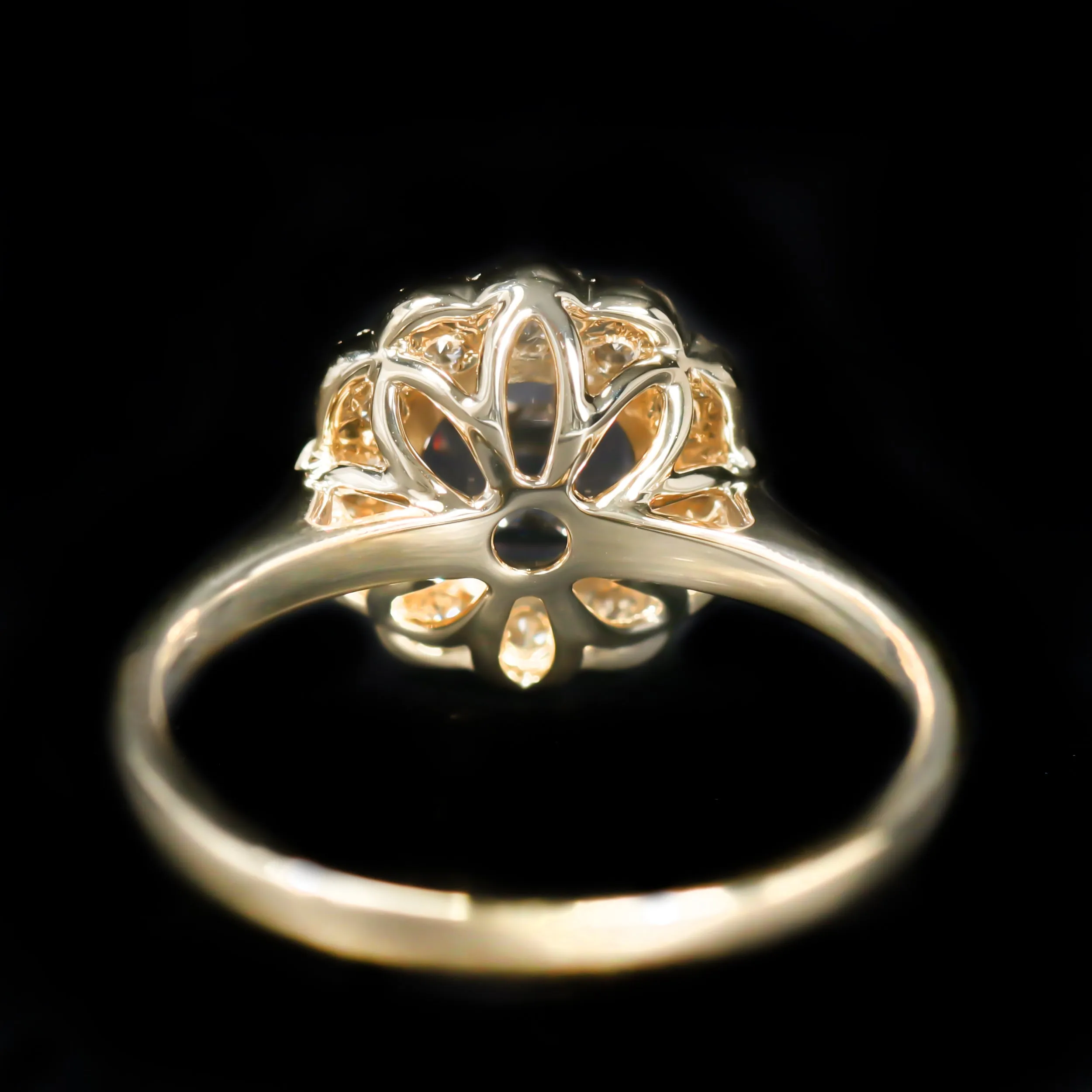14K Yellow Gold 1.25 Carat Spinel and Diamond Ring