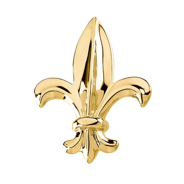 14k Yellow Gold Fleur-de-lis Brooch