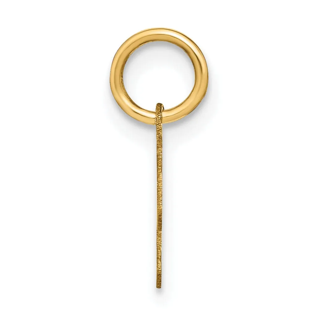 14K Yellow Gold Lower Case Letter S Initial Charm Pendant