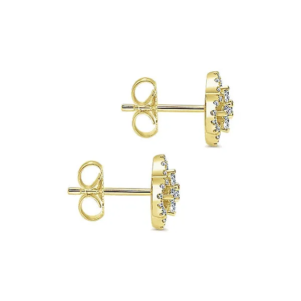 14k Yellow Gold Lusso Diamond Stud