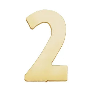 14k Yellow Gold Number "2"