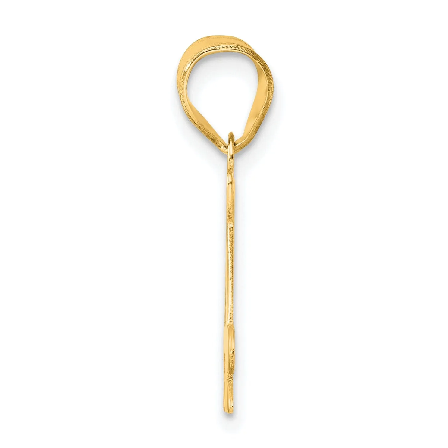 14k Yellow Gold Polished Finish Number 44 Charm Pendant