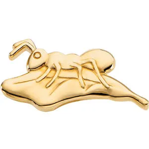 14k Yellow Gold The Persevering Ant Brooch