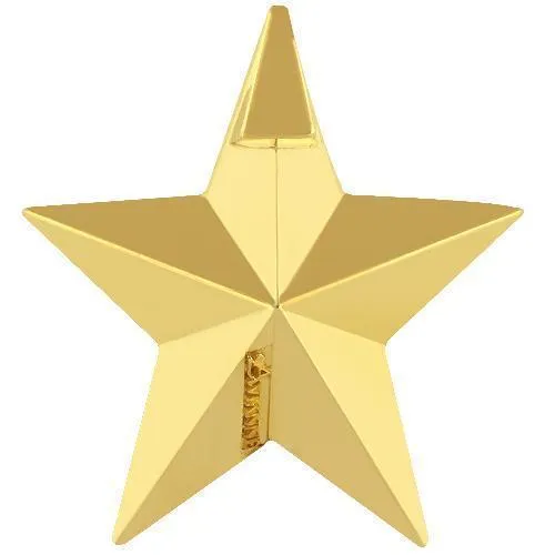 14K Yellow Solid Gold Mens Diamond Star Pendant 3.96 Ctw
