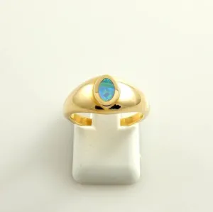 14kt Gold Australian Opal Inlay Ring