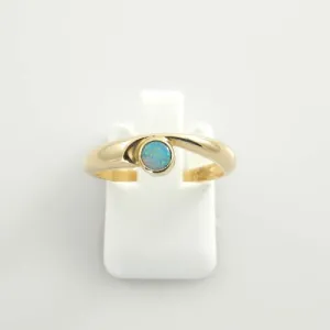 14kt Gold Australian Opal Inlay Ring