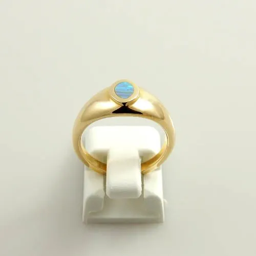 14kt Gold Australian Opal Inlay Ring