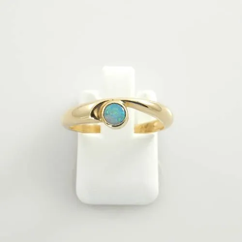 14kt Gold Australian Opal Inlay Ring
