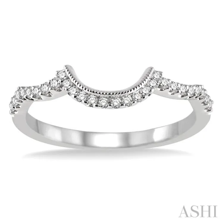 1/6 ctw Round Cut Diamond Wedding Band in 14K White Gold