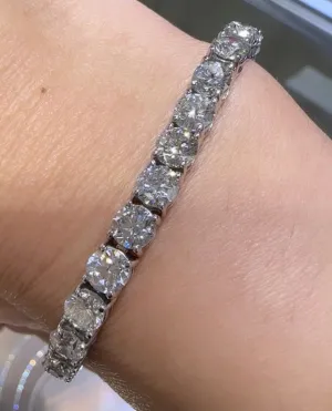 16.02ct t.w. Certified Diamond Tennis Riviere Line Bracelet