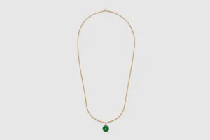 18k Gold & Jade Pendant Necklace