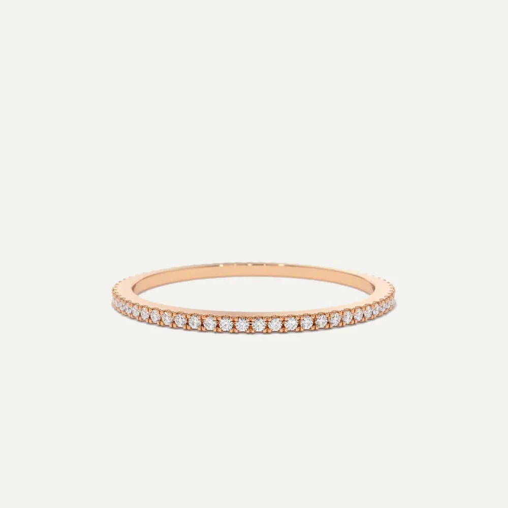 18K Gold Delicate Eternity Ring