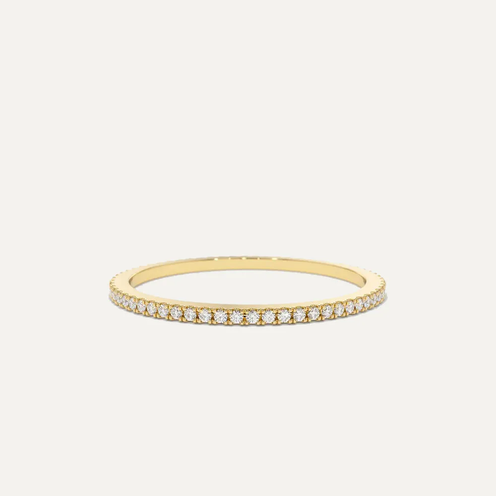 18K Gold Delicate Eternity Ring