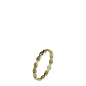 18K Gold Fine Marquise Diamond Band