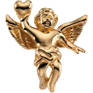 18k Yellow Gold Cherub Lapel Pin