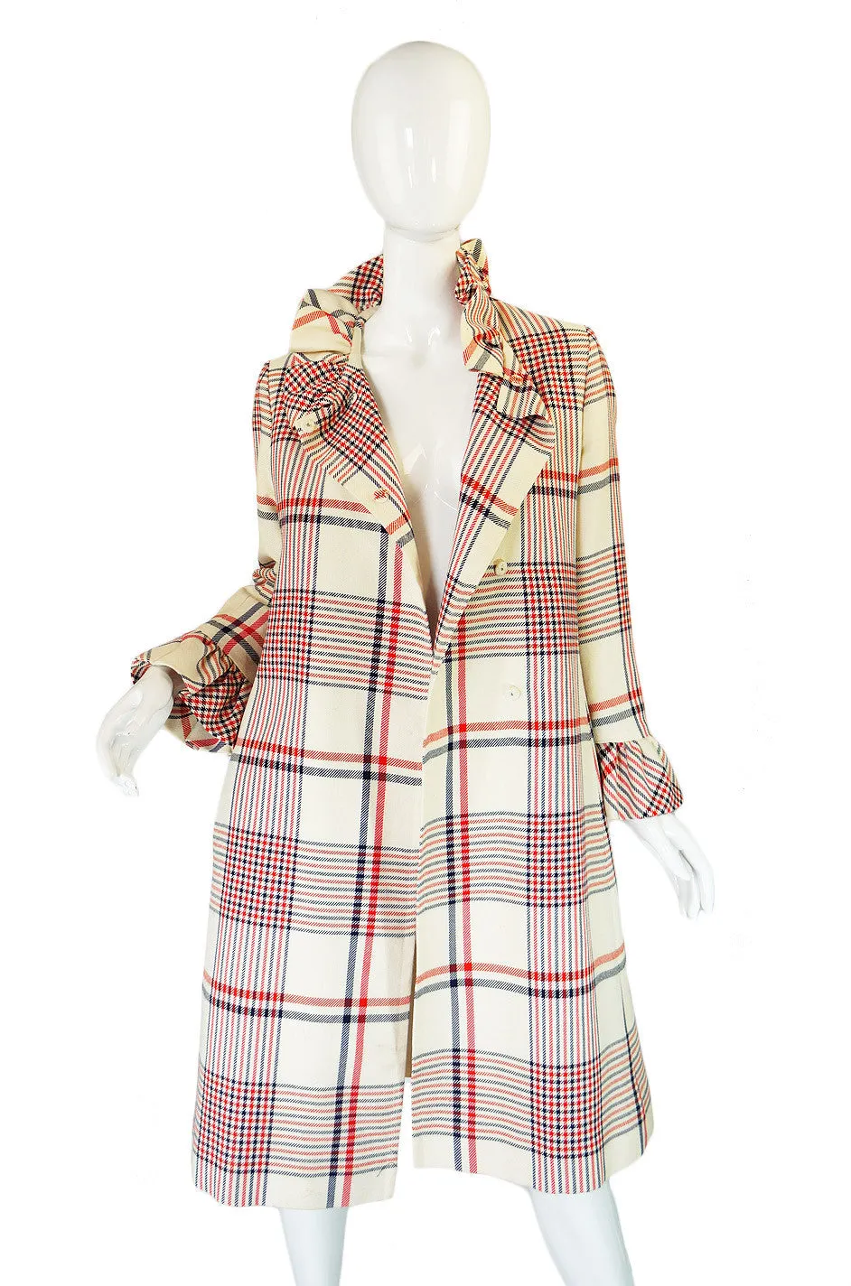 1960s Oscar De La Renta Ruffled Coat