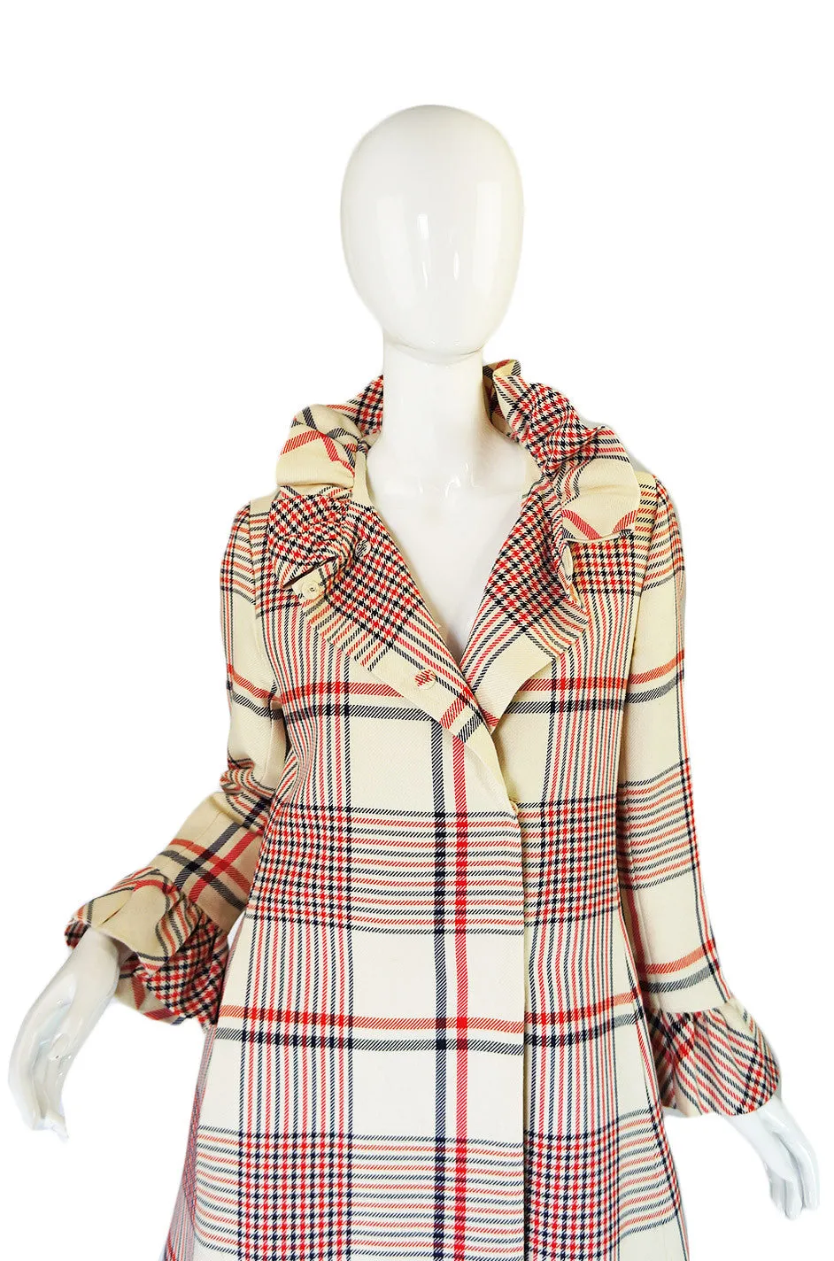 1960s Oscar De La Renta Ruffled Coat