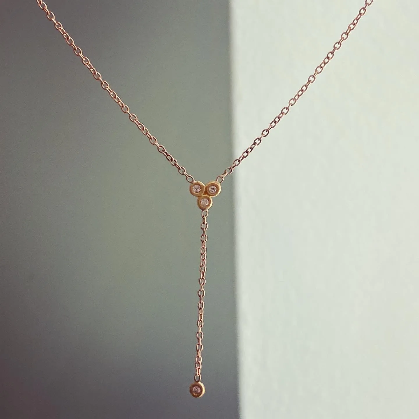 22kt Diamond Trio with Diamond Drop