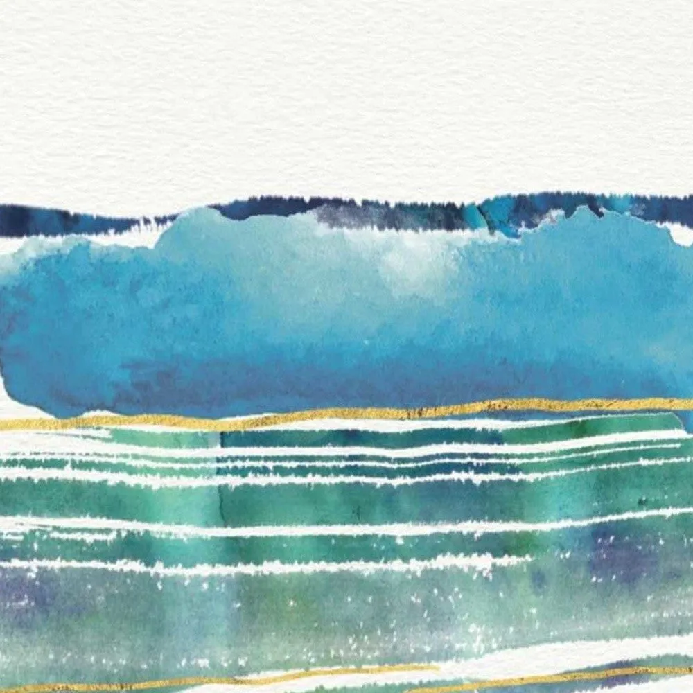 24" Artistic Watercolor Beach Interpretation Gallery Wrap Canvas Wall Art