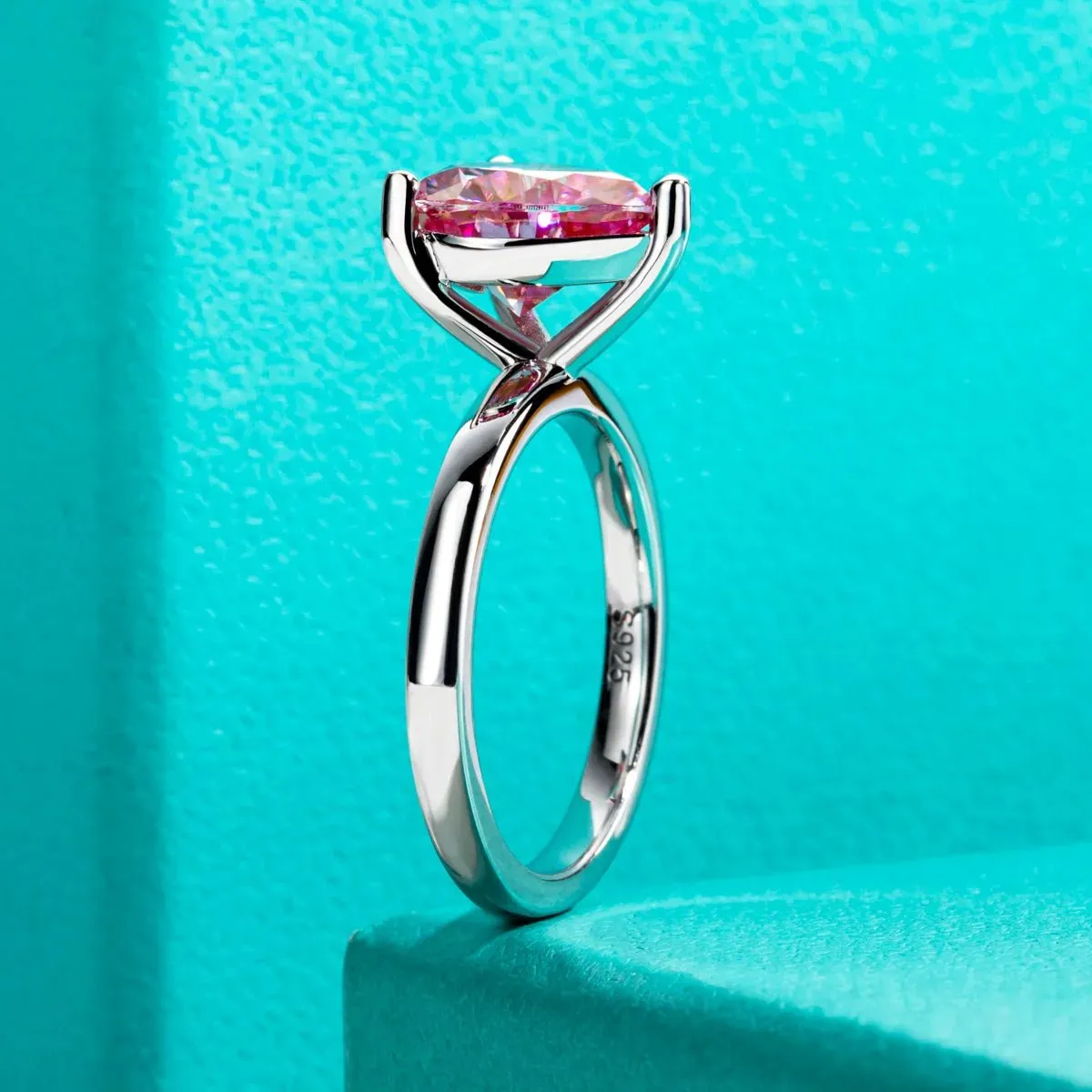 3.0 Ct Heart Cut Sakura Pink Diamond Engagement Ring