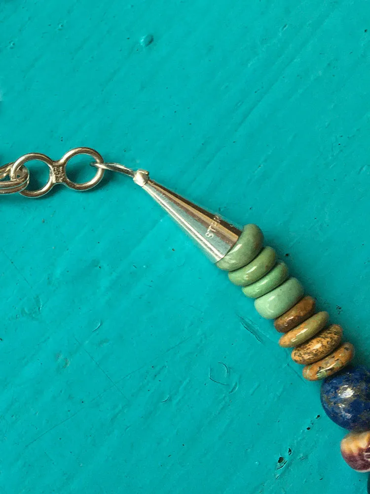 30" Tommy   Rosie Singer Necklace with Turquoise 4-strand Addition