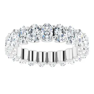 4.41 ct. Oval Diamond Eternity Band U Setting Ring
