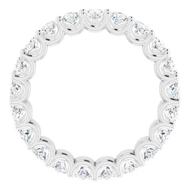 4.41 ct. Oval Diamond Eternity Band U Setting Ring