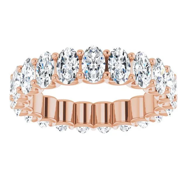 4.41 ct. Oval Diamond Eternity Band U Setting Ring