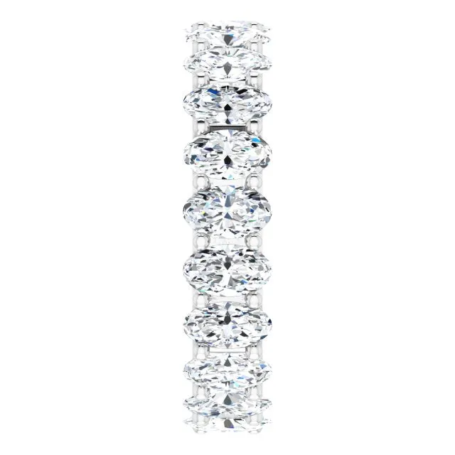 4.41 ct. Oval Diamond Eternity Band U Setting Ring