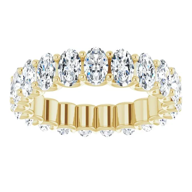 4.41 ct. Oval Diamond Eternity Band U Setting Ring