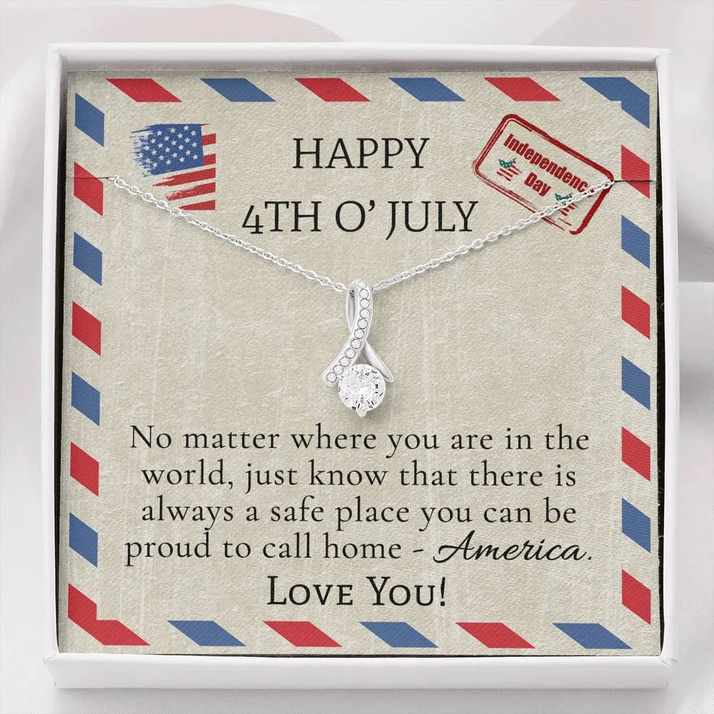 4th Of July USA Flag Necklace- Alluring Beauty