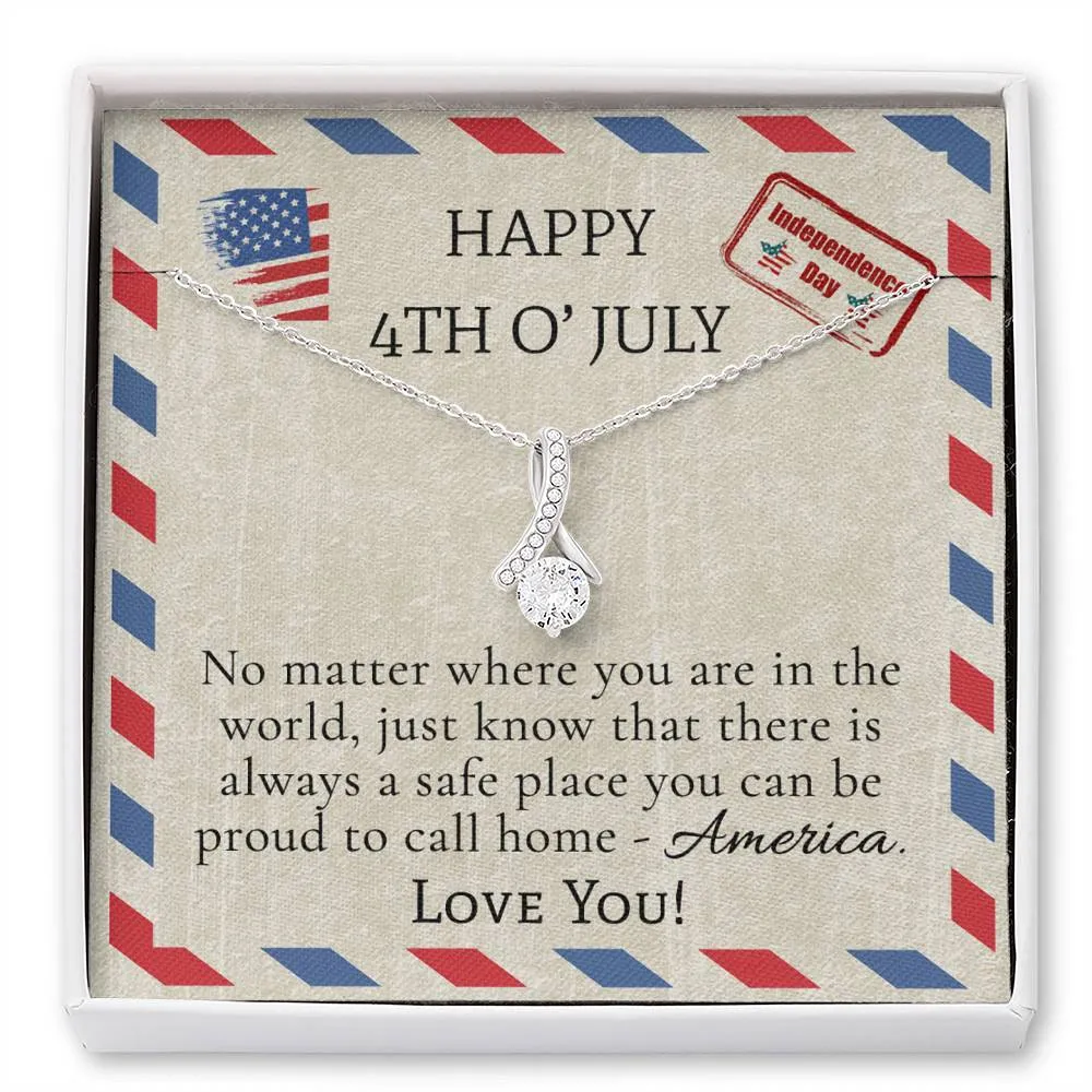 4th Of July USA Flag Necklace- Alluring Beauty