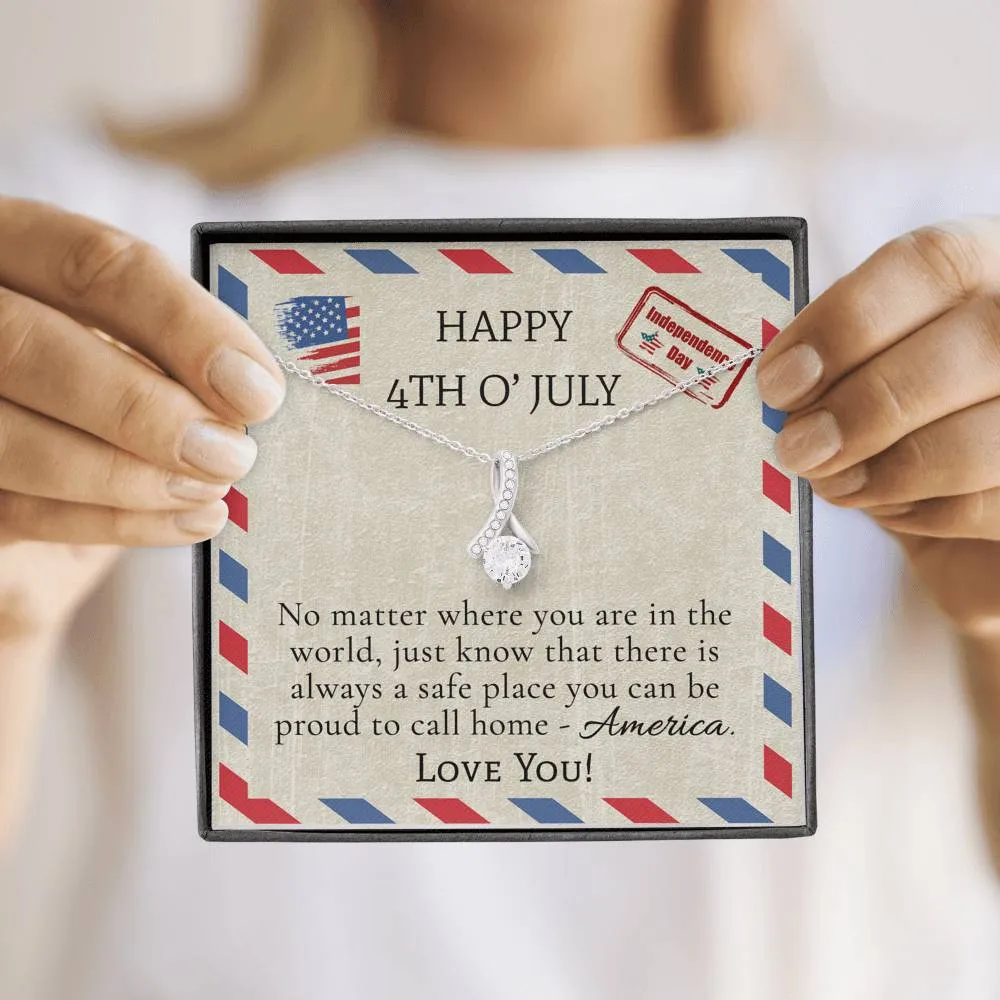 4th Of July USA Flag Necklace- Alluring Beauty